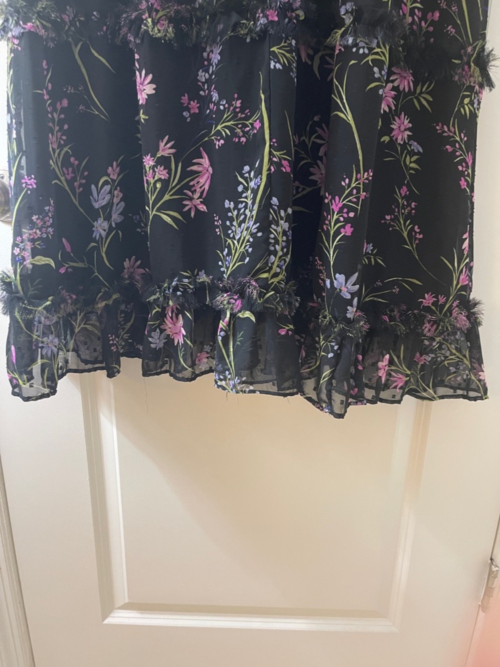 CeCe Plus Size Smocked Waist Ruffle  Sleeveless Mock Neck Floral Midi Dress - Picture 11 of 13
